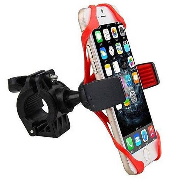 Universal Black Mobile Bike Holder for MTB Handlebar - Fits Most Bicycles with Adjustable Viewing Angles