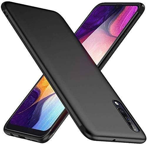 SAMSUNG A50 Soft TPU Back Cover Case in Matte Black
