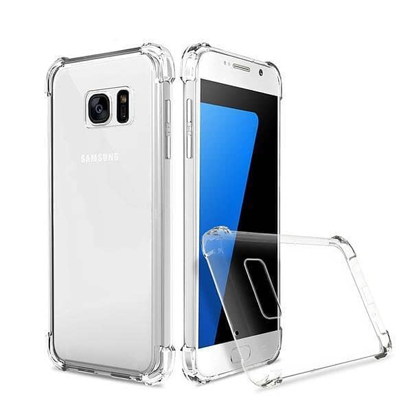 Samsung Galaxy S7 Phone Cases - Transparent Bumper Covers with Shock Protection
