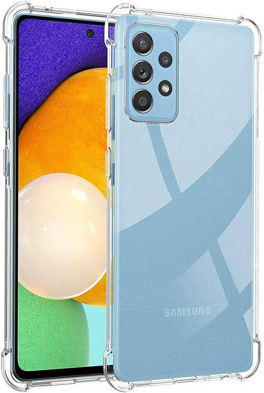 Samsung Galaxy A52 TPU Case with Anti-Shock Air Cushions for Drop Protection - Transparent Silicone Back Cover (0.5MM)