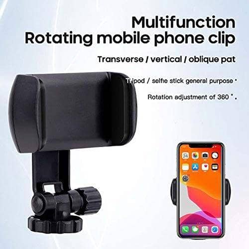 Smartphone Tripod Mount with 1/4" Screw Adapter - Adjustable Holder for All Cell Phones on Tripod and Camera Stands