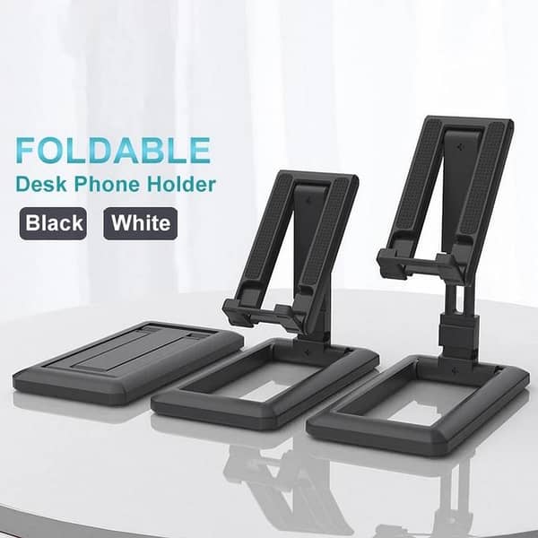 Folding Stand for Mobile Phones and Tablets - Adjustable, Anti-Skid, Compact, and Portable Design for Multi-Angle Viewing