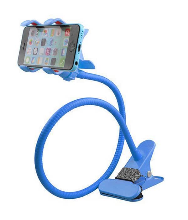 Blue Universal Flexible Mobile Phone Stand with Adjustable Gooseneck