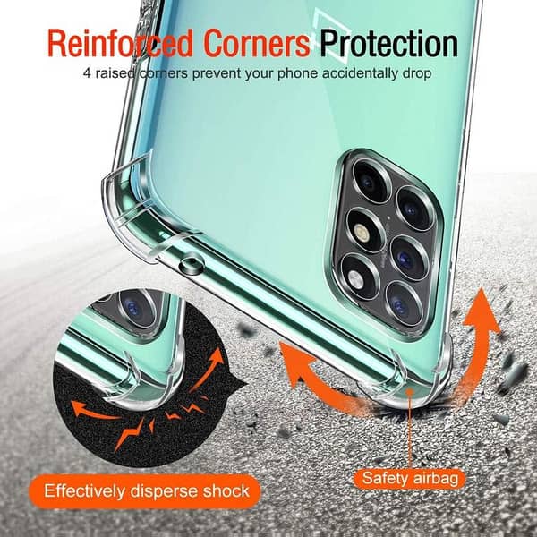 Transparent TPU Case for Oneplus 8T and 9R - Soft Silicone Back Cover with Drop Resistance