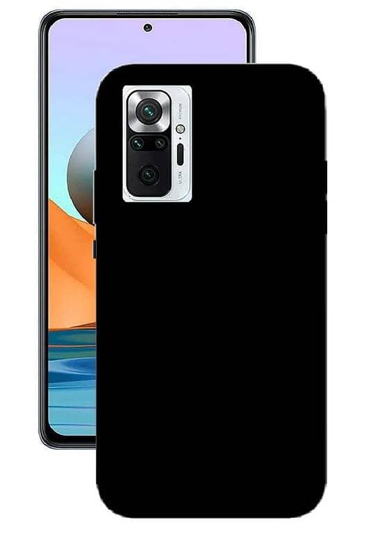 Xiaomi Redmi Note 10 Pro Flexible Matte Black TPU Case with AirBag Shock Resistance and Camera Bump Protection