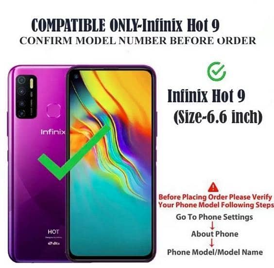 Infinix Hot 9 TPU Transparent Case with Drop Protection and Soft Silicone Back Cover