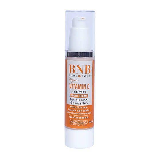 BNB Vitamin C Night Cream - 50ml for Deep Hydration and Skin Brightening
