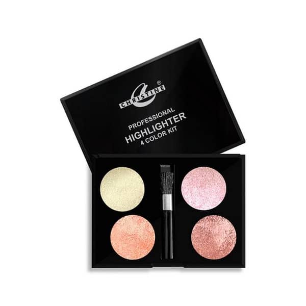 Christine 4-Color Highlighter Kit (Shade 002) for a Natural Glow