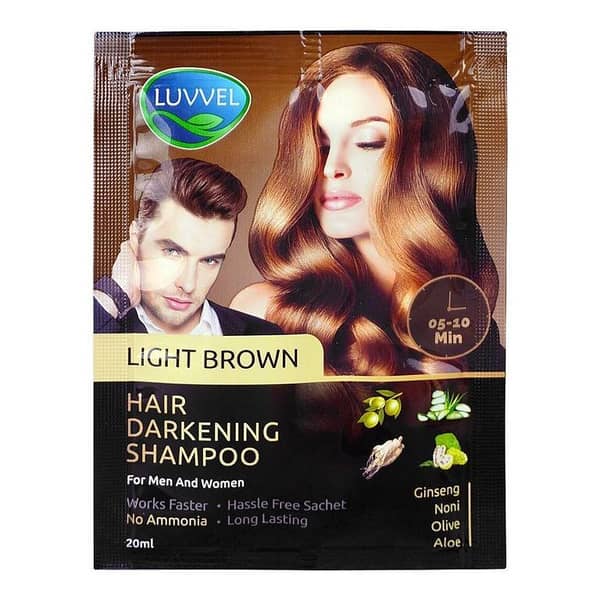 Luvvel Light Brown Hair Color Shampoo 20ml