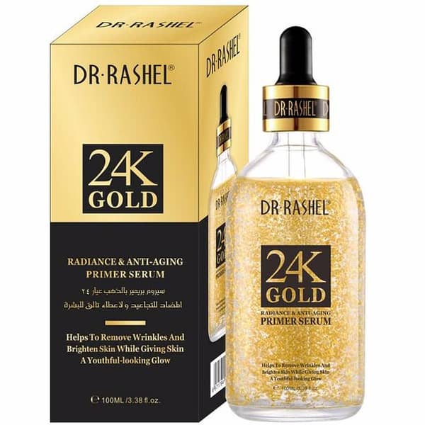 Dr Rashel 24K Gold Radiance Primer Serum 100ML DRL-1479 for Skin Brightening and Firming