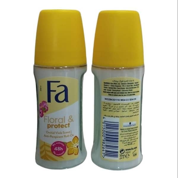 FA Floral & Protect Roll-On Deodorant 50ml for All-Day Freshness and Odor Control