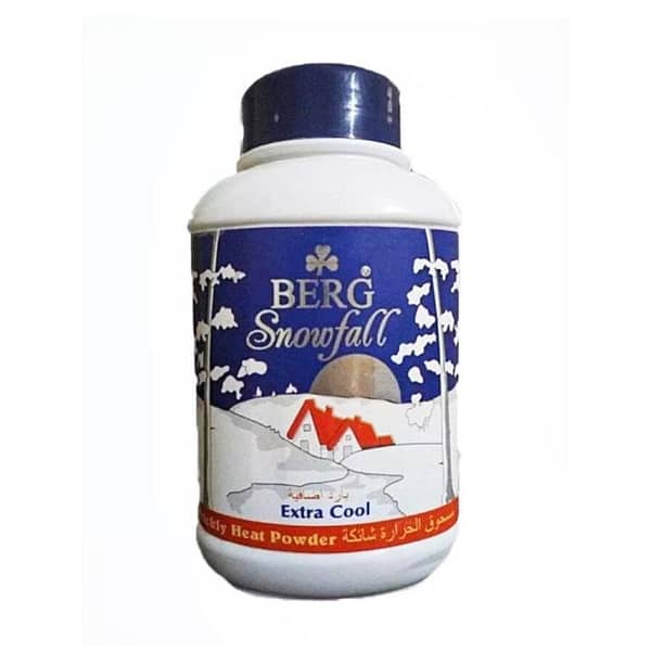Berg Snowfall Prickly Heat Powder 125 gm for Soothing Skin Irritation and Cooling Relief