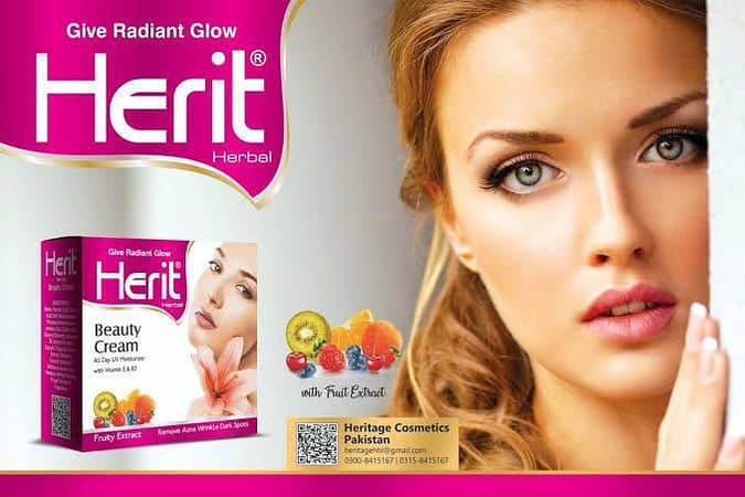 Herit Beauty Cream for Complexion Improvement and UV Protection with Vitamin E and B3