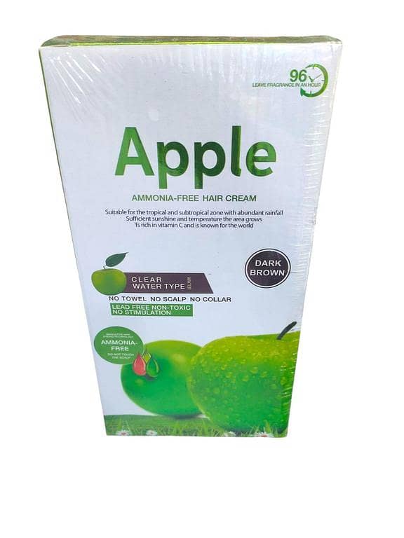 Apple Hair Color 96 Dark Brown - Ammonia-Free Formula, No Towel, No Scalp, No Collar, 5-Minute Application (1000ml)