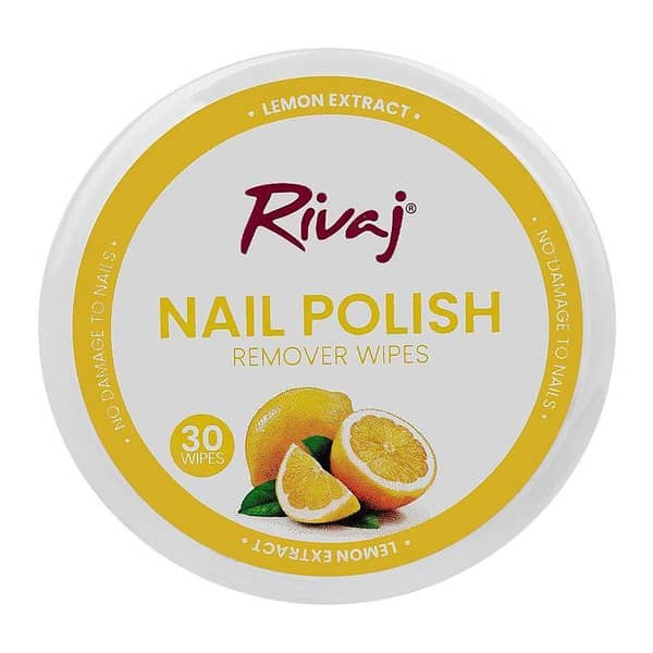 Rivaj Lemon Nail Polish Remover Wipes - 30 Count