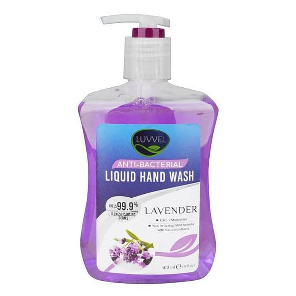 Luvvel Lavender Anti-Bacterial Handwash 500ml for Effective Hand Hygiene