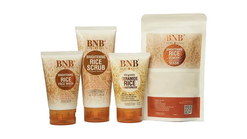 BNB Rice 4-in-1 Facial Kit for Skincare Routine