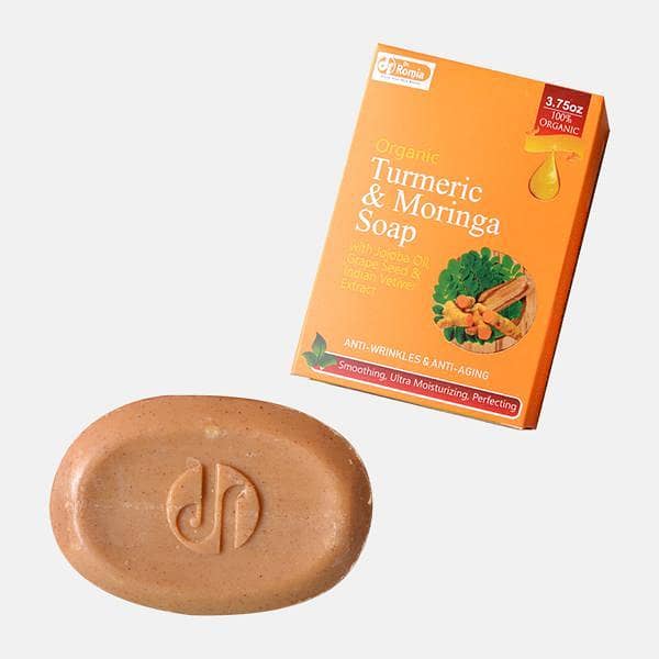 Dr Romia Turmeric and Moringa Soap with Jojoba Oil and Grape Seed Extract