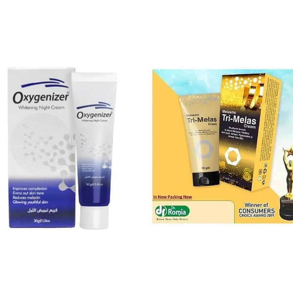 Dr. Romia Cosmeceuticals Melasma Tri Melas and Oxygenizer Cream for Daily Moisturizing and Skin Tone Improvement