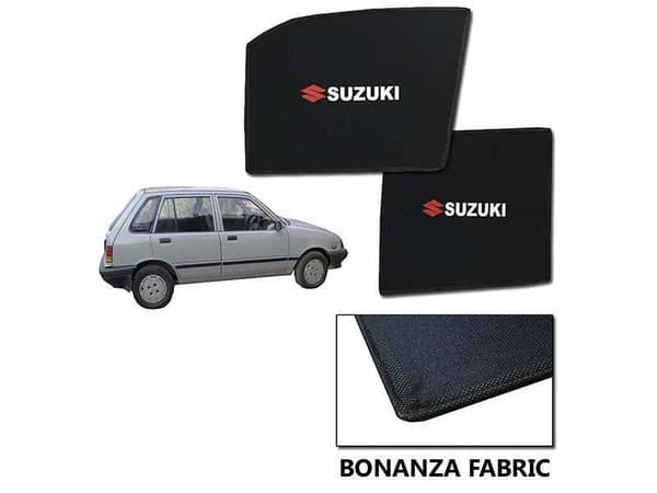 Sun Shades for Suzuki Khyber 1989-1999 with Logo | Bonanza Fabric | Heat Resistant
