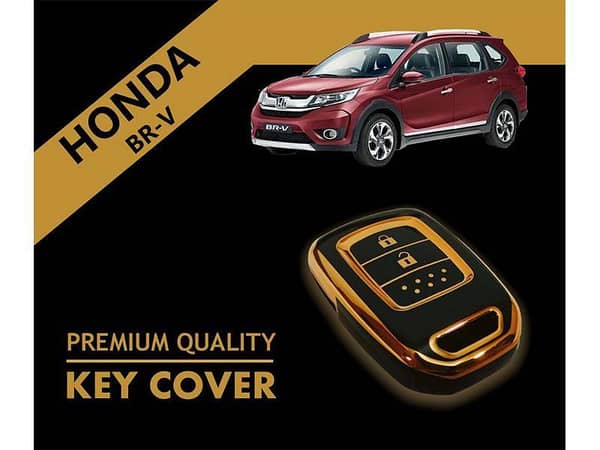Key Cover for Honda BRV (2017-2023) - Black Gold PVC - Set of 2