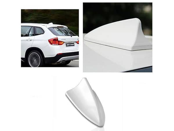 White Shark Fin Antenna for Universal Car Roof Installation
