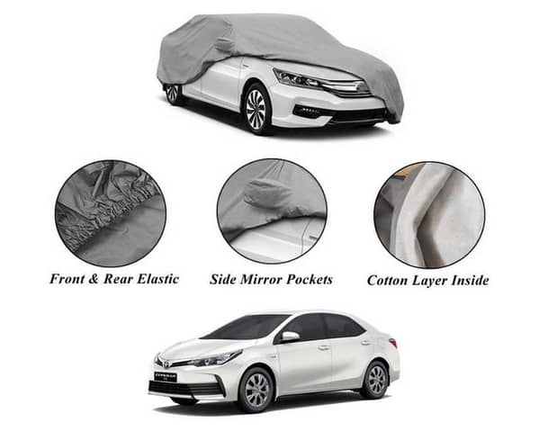 Toyota Corolla Car Top Cover (2014-2022) with Non-Woven Cotton Layer - Waterproof and Anti-Scratch Protection