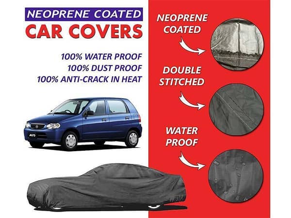 Suzuki Alto Vxr 2000-2012 Neoprene Coated Top Cover | Thin, Soft, and Waterproof Design