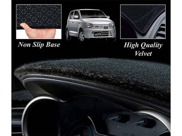 Dashboard Carpet Cover for Suzuki Alto 2019-2022 - Velvet, Non-Slip, and Washable