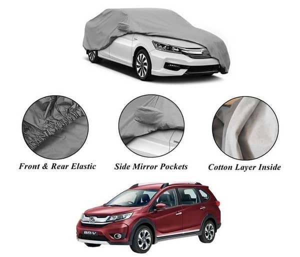 Honda BRV Car Top Cover for 2017-2020 Models | Non-Woven Cotton Inner Layer | Waterproof and Anti-Scratch