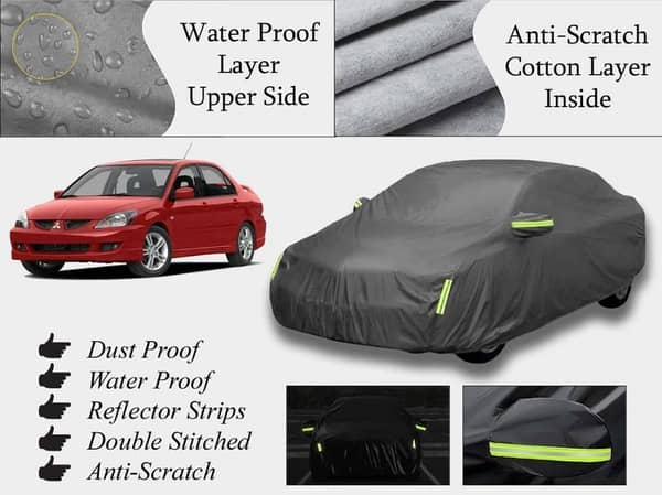 Mitsubishi Lancer Top Cover 2004-2008 | Grey | Double Layer | Waterproof and Anti-Scratch