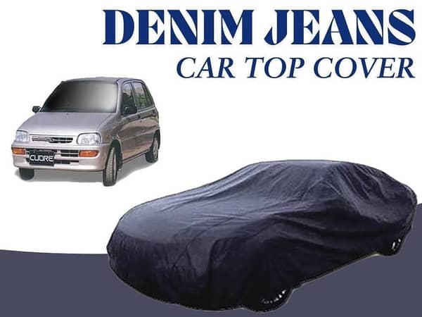 Daihatsu Cuore Denim Jeans Car Top Cover (2000-2012) | 12oz Cotton | Heat Resistant