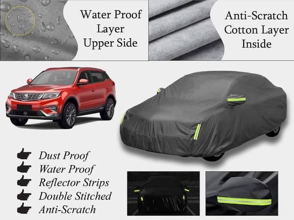 Proton X70 Top Cover (2020-2024) - Grey | Double-Layered, Heat and Water Resistant, Anti-Scratch