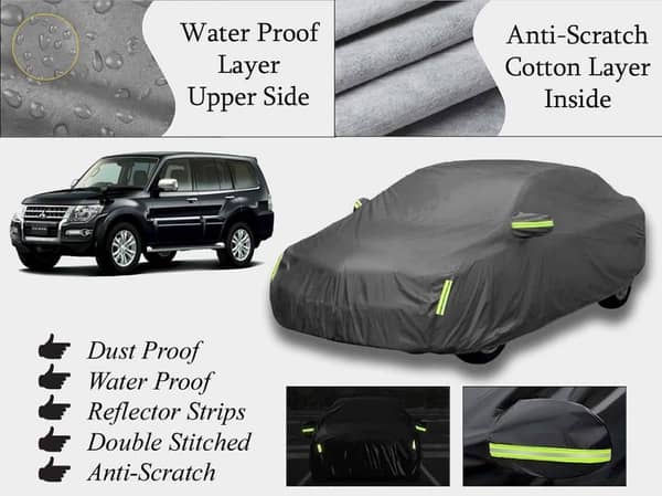 Mitsubishi Pajero 2016-2021 Double Layer Top Cover - Grey, Anti-Scratch, Waterproof, Heat Resistant