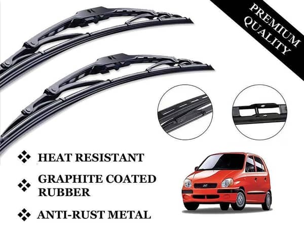 Hyundai Santro Metal Wiper Blades with Graphite Coating | Anti-Rust and Durable Design