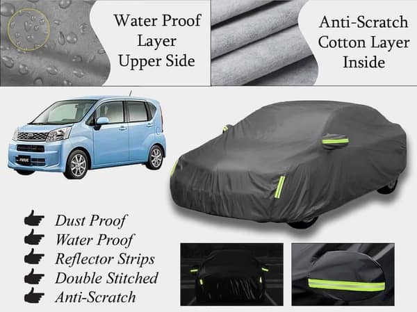 Daihatsu Move Top Cover (2014-2024) - Grey, Double-Layer, Waterproof and Scratch-Resistant