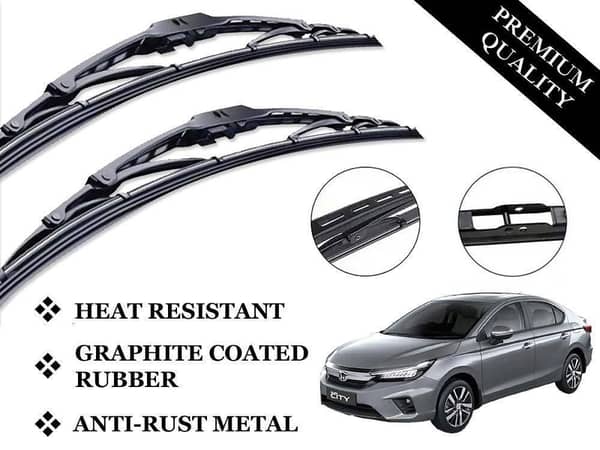 Wiper Blades for Honda City 2021-2022 | Metal Construction | Graphite Coating | Anti-Rust
