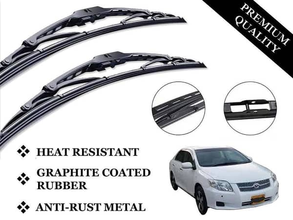 Wiper Blades for Toyota Axio 2007-2012 | Metal Construction | Graphite Coated | Anti-Rust