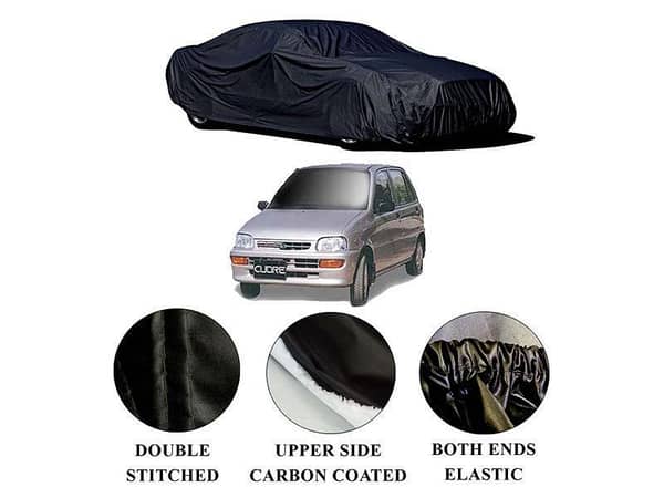 Daihatsu Cuore Car Top Cover (2000-2012) - Polymer Carbon Coated, Double Stitched and Waterproof