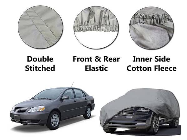 Toyota Corolla Car Top Cover (2002-2008) - PVC Cotton with Double Stitching