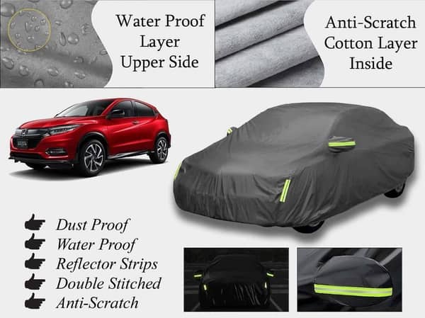 Honda Vezel 2013-2024 Car Top Cover - Grey, Double Layer, Heat and Water Resistant, Anti-Scratch
