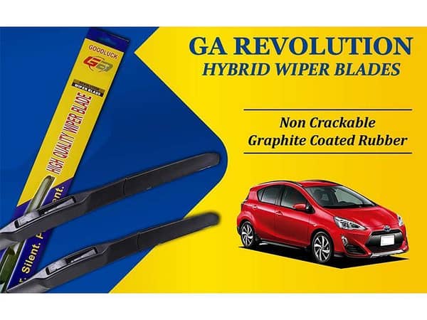GA Revolution Hybrid Wiper Blades for Toyota Aqua 2012-2017 | Durable Graphite Coated Rubber Design