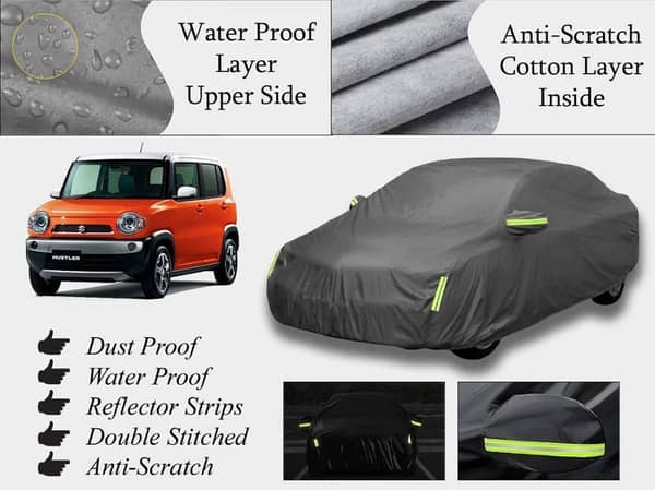 Suzuki Hustler Top Cover (2014-2024) - Grey, Double Layer, Water and Heat Resistant, Anti-Scratch