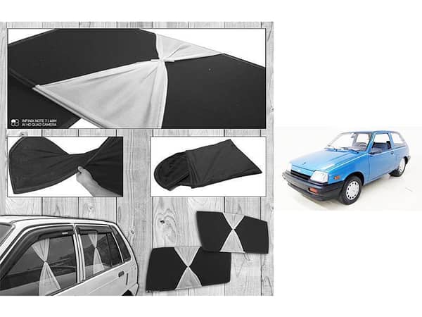 Foldable Sun Shades for Suzuki Khyber (1989-1999) with Fancy Design