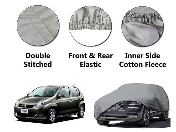 Toyota Passo Car Top Cover for 2005-2021 - PVC Cotton with Double Stitching