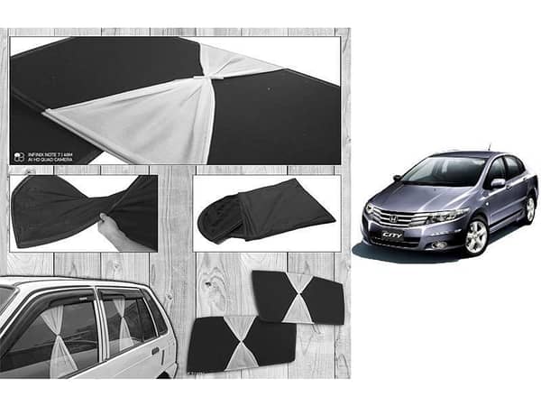 Foldable Sun Shades for Honda City (2009-2021) with Fancy Design