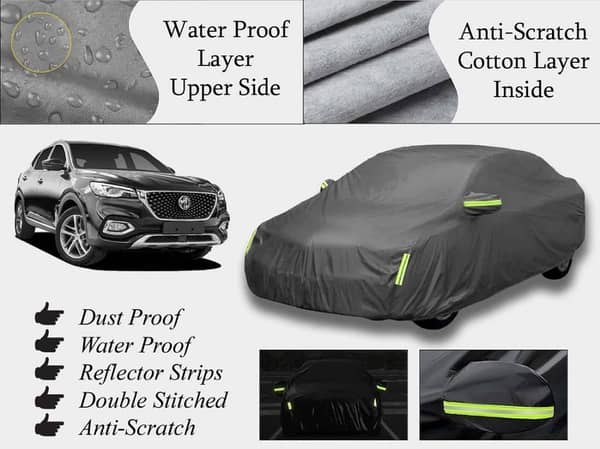 MG HS 2020-2024 Car Top Cover - Grey, Double Layer, Waterproof, Scratch-Resistant, Heat Resistant