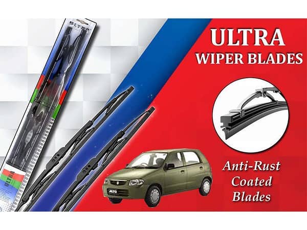 Ultra Wiper Blades for Suzuki Alto VXR 2000-2012 | Metal with Anti-Rust Coating