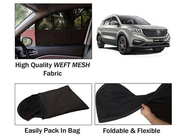 Sun Shades for DFSK Glory 580 (2018-2023) | 4-Piece Set | Foldable Mesh Fabric | Heat Resistant