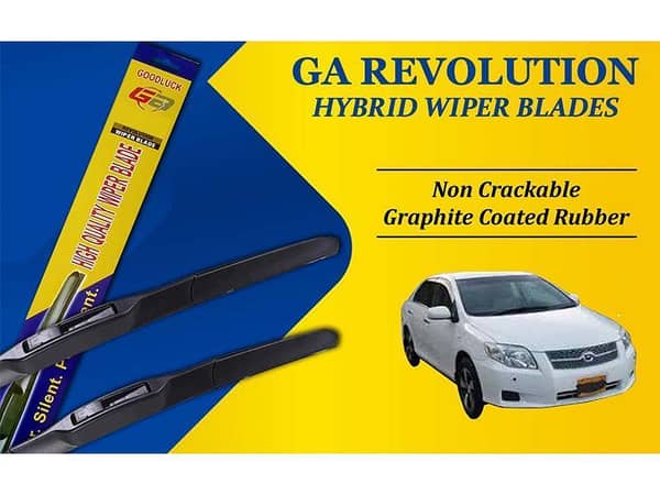 GA Revolution Hybrid Wiper Blades for Toyota Axio 2007-2012 | Durable Graphite Coated Rubber Construction